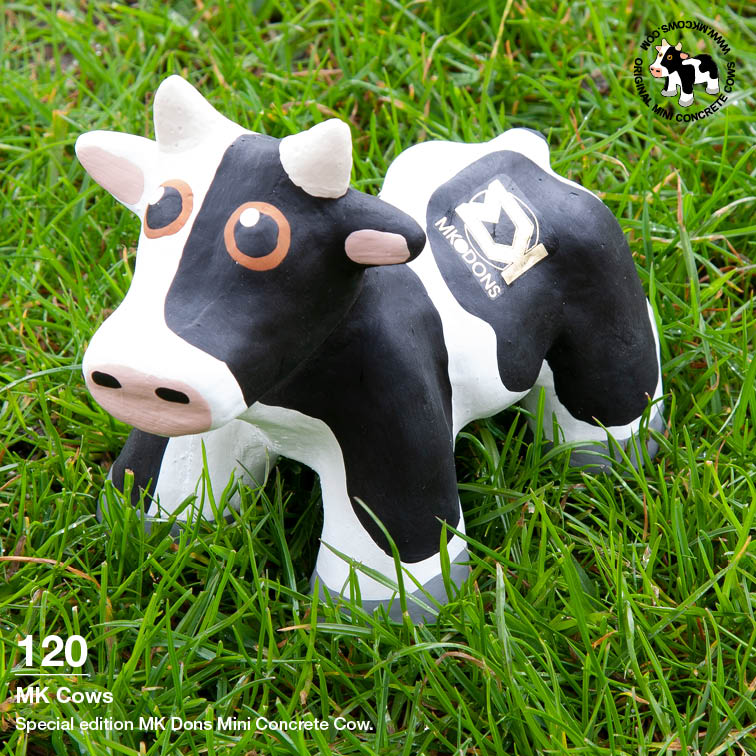 MK Dons Branded Medium Mini Concrete Cow