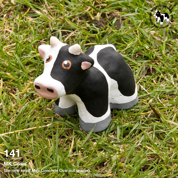 New Small Mini Concrete Cow