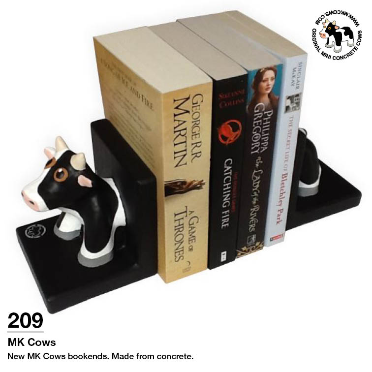 New Book End Mini Concrete Cows