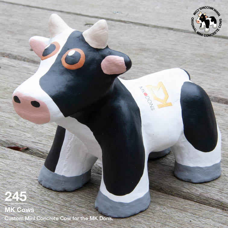 MK Dons Mini Concrete Cow