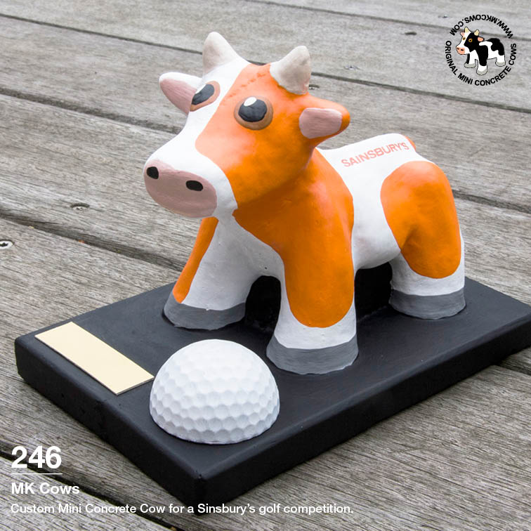 Sainsburys Golf Competition Trophy Mini Concrete Cow