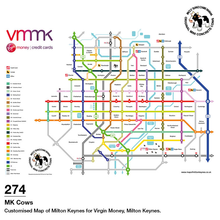 Virgin Money Map of Milton Keynes