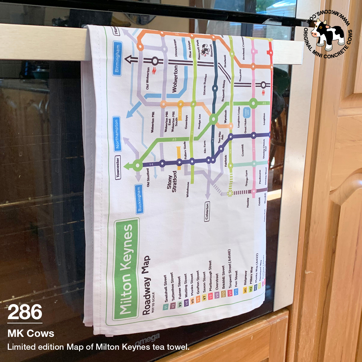 Tea Towel Map of Milton Keynes