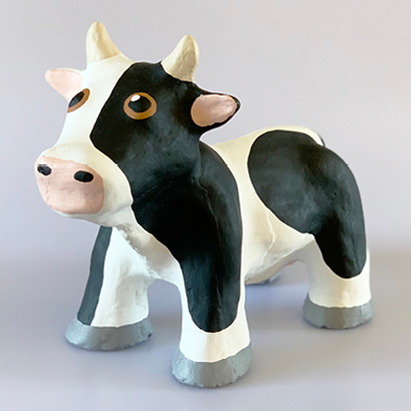 Large Mini Concrete Cow