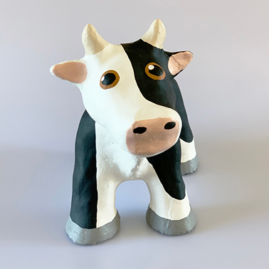 Large Mini Concrete Cow