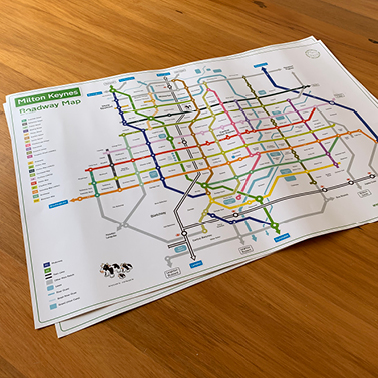 Map of Milton Keynes A2 Poster