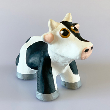 Medium Mini Concrete Cow