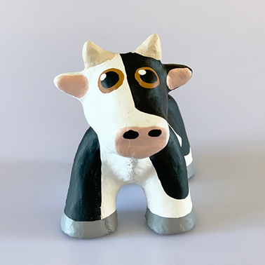 Medium Mini Concrete Cow