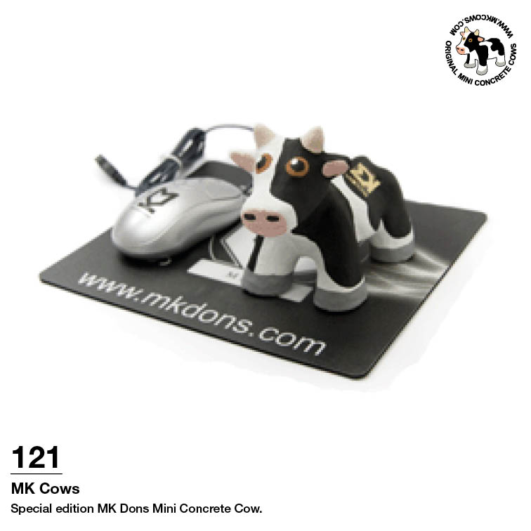 MK Dons Branded Medium Mini Concrete Cow