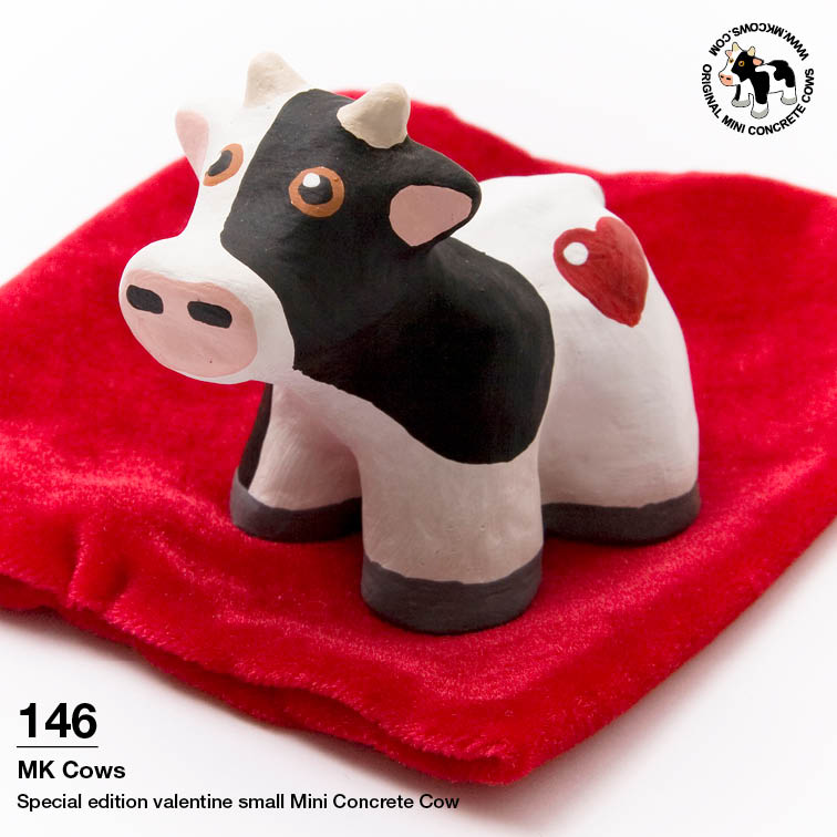 New Valentines Mini Concrete Cow