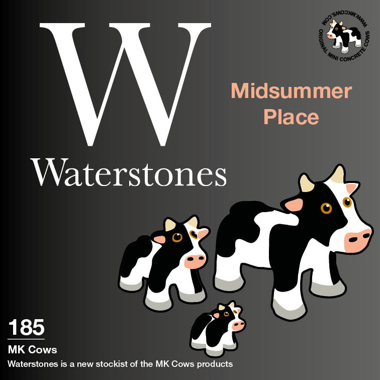 New Stockist of MK Cows Products at Waterstones Midsummer Place