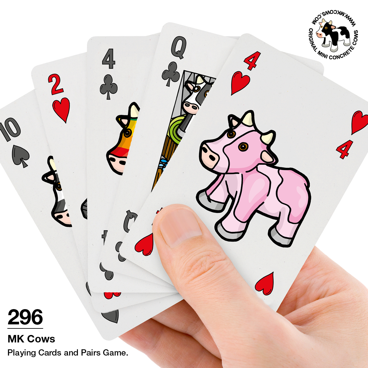MK Cows Playing Cards & Pairs Game
