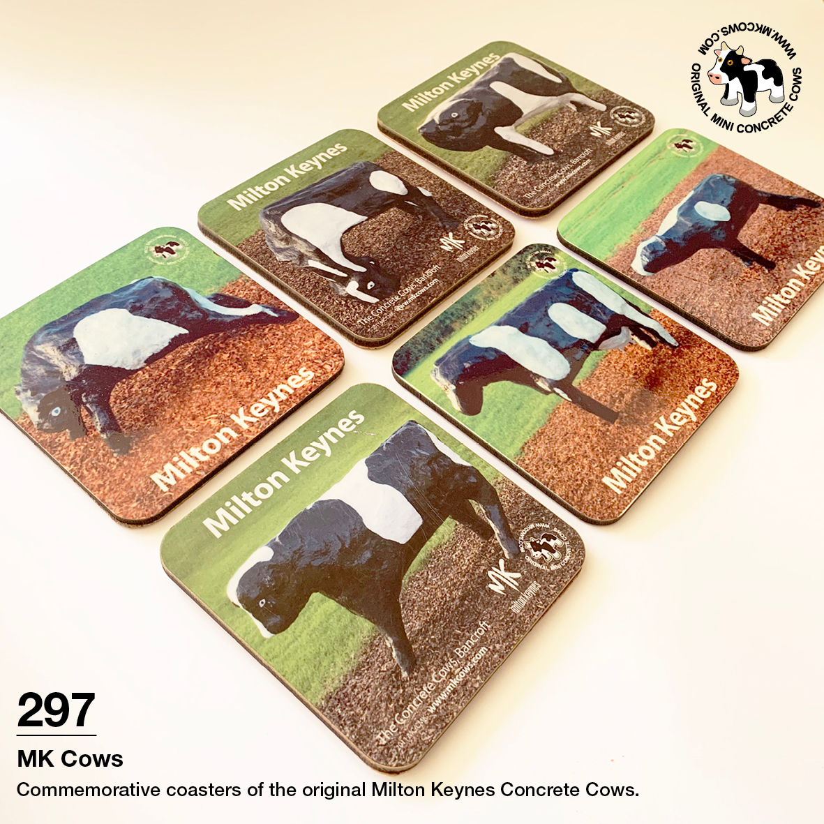Concrete Cow Coasters - set of 6