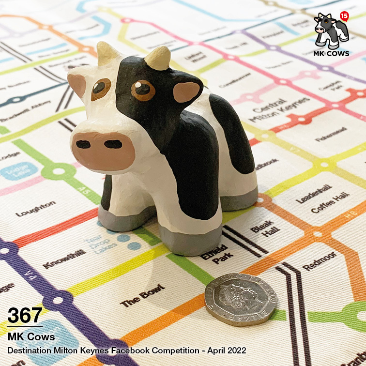 Facebook Competition to Win a Small Mini Concrete Cow and Map of Milton Keynes Tea Towel