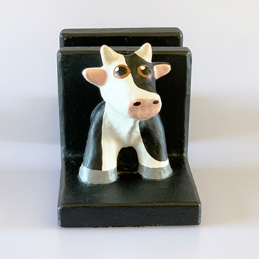 Mini Concrete Cow Bookends