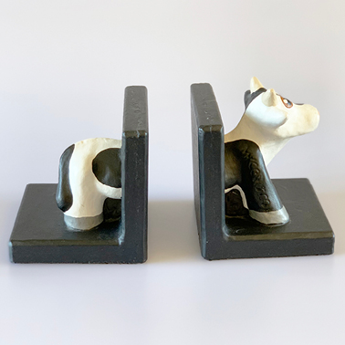 Mini Concrete Cow Bookends