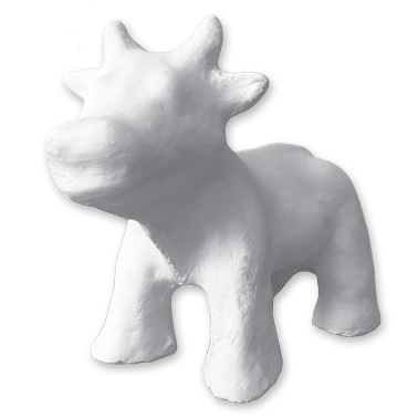 Unpainted Mini Concrete Cow