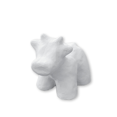 Unpainted Mini Concrete Cow