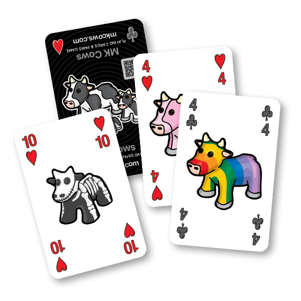 MK Cows Playing Cards & Pairs Game