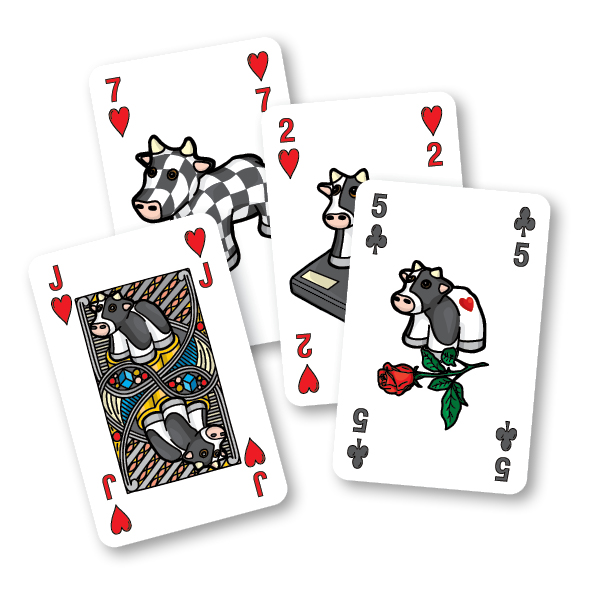 MK Cows Playing Cards & Pairs Game